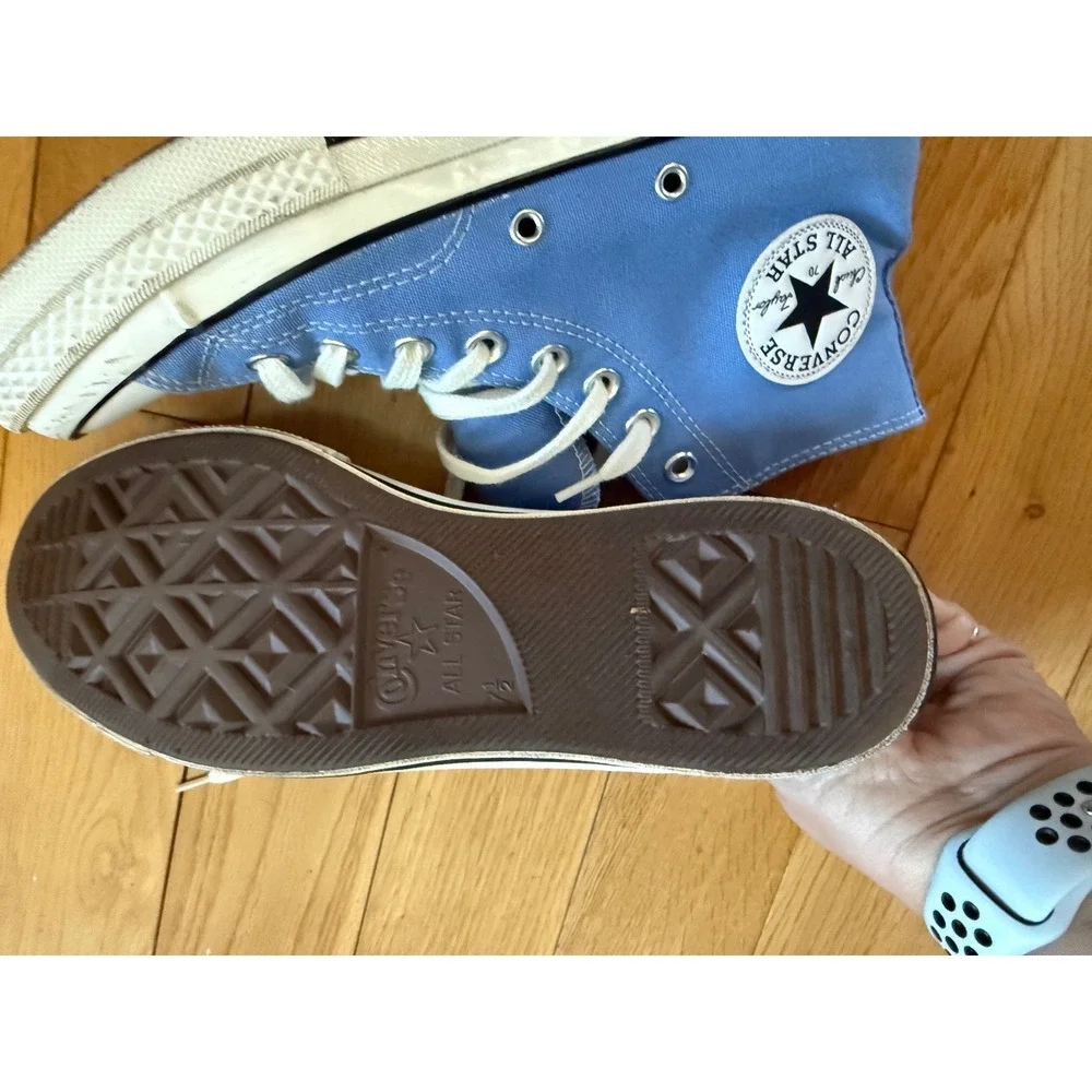 Converse Chuck 70 Hi Top University Blue Canvas Sneakers Mens 7.5 Womens 9 - Picture 7 of 11